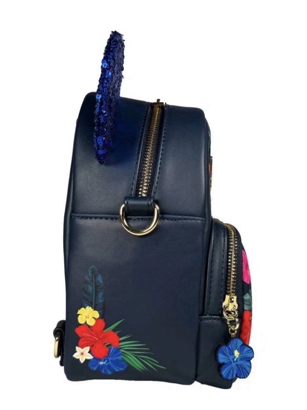 NEW Loungefly Aloha Mickey Convertible Backpack Tropical Sequin Ears Pineapples - Picture 7 of 10